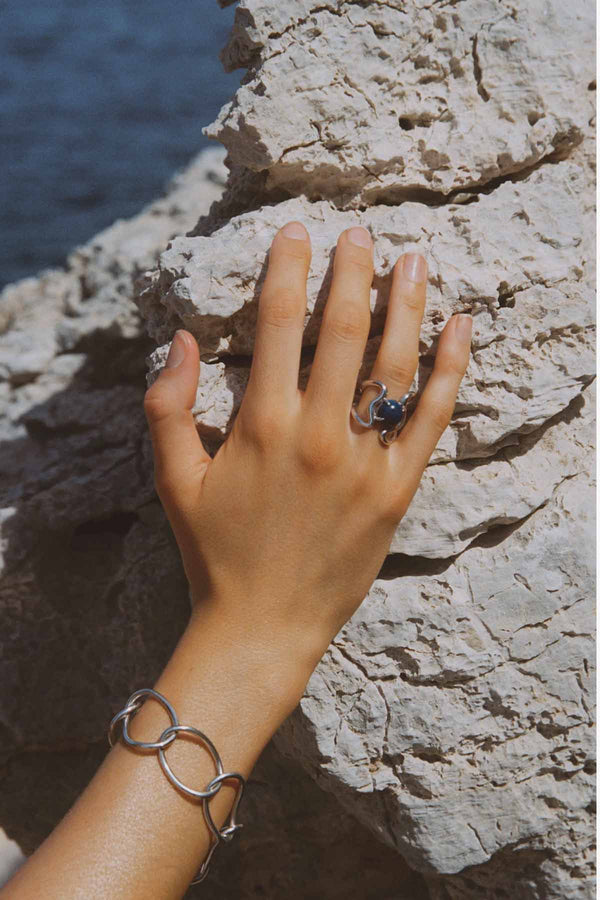 Reef ring Lapis Silver