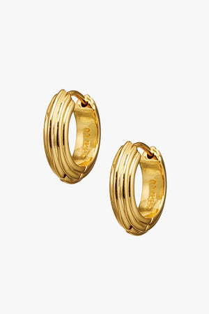 Golden Deco Hoops Petite
