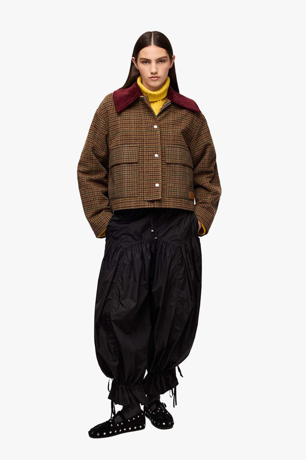 Heavy Check Twill Short Barn Jacket