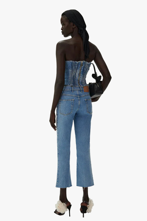 Flower Bustier Denim Corset Top 07