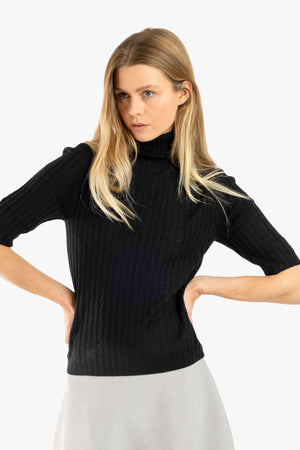 Cashmere Cable Knit T-shirt