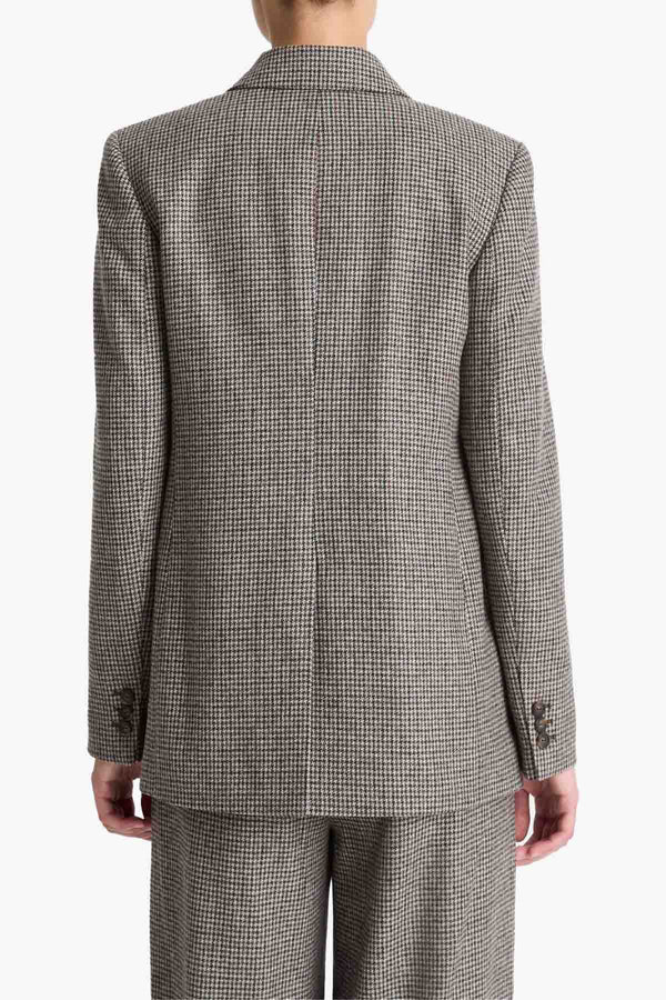Houndstooth Double Breasted Blazer