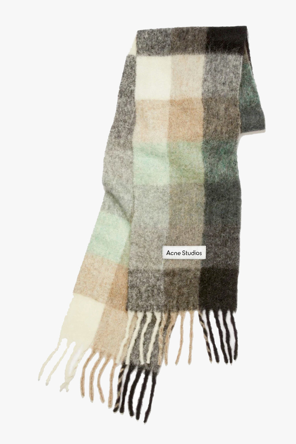 Mohair Check Scarf