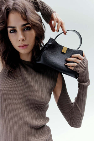 Gyoza Mini Pebble Grain Leather