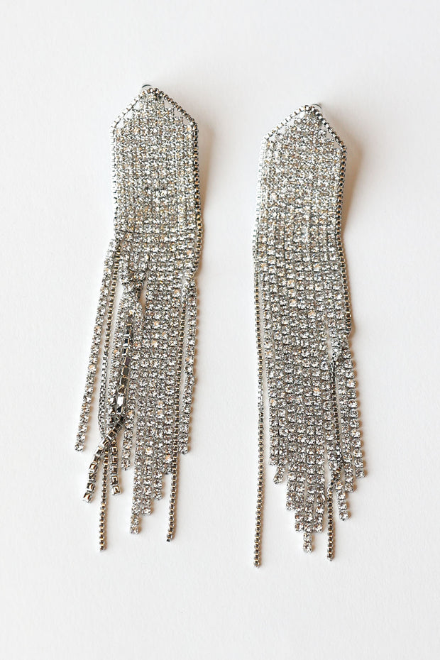 Strass Silver Earrings