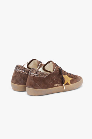 Super-Star Suede Upper Toe Tongue And Star Glitter Heel