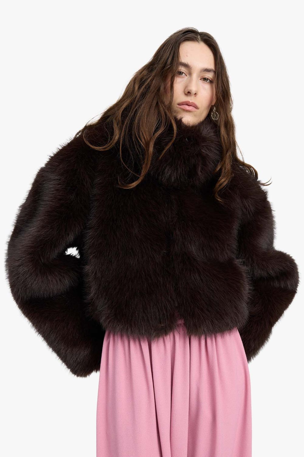 Faux Fur Cropped Jacket