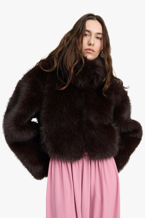 Faux Fur Cropped Jacket