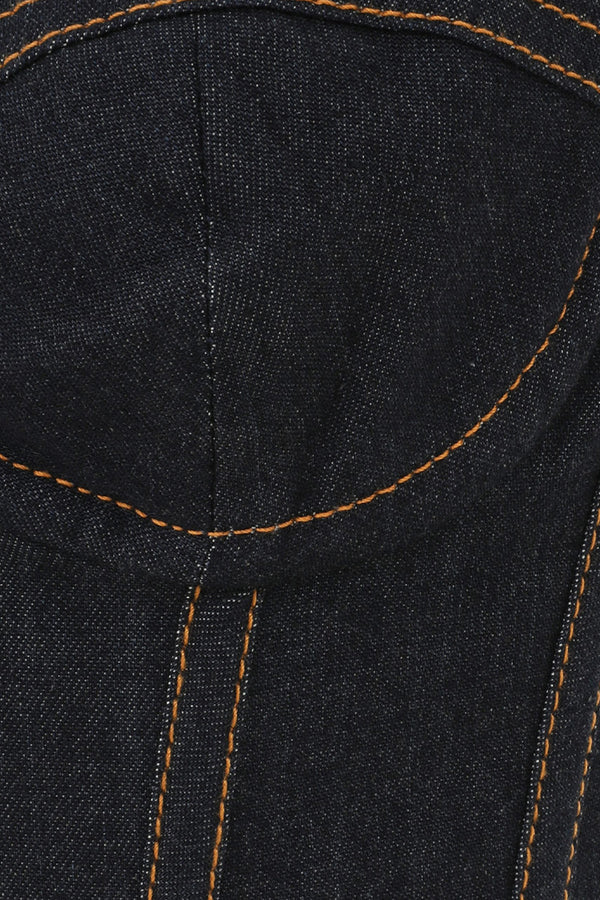 Crush Denim Corset Top