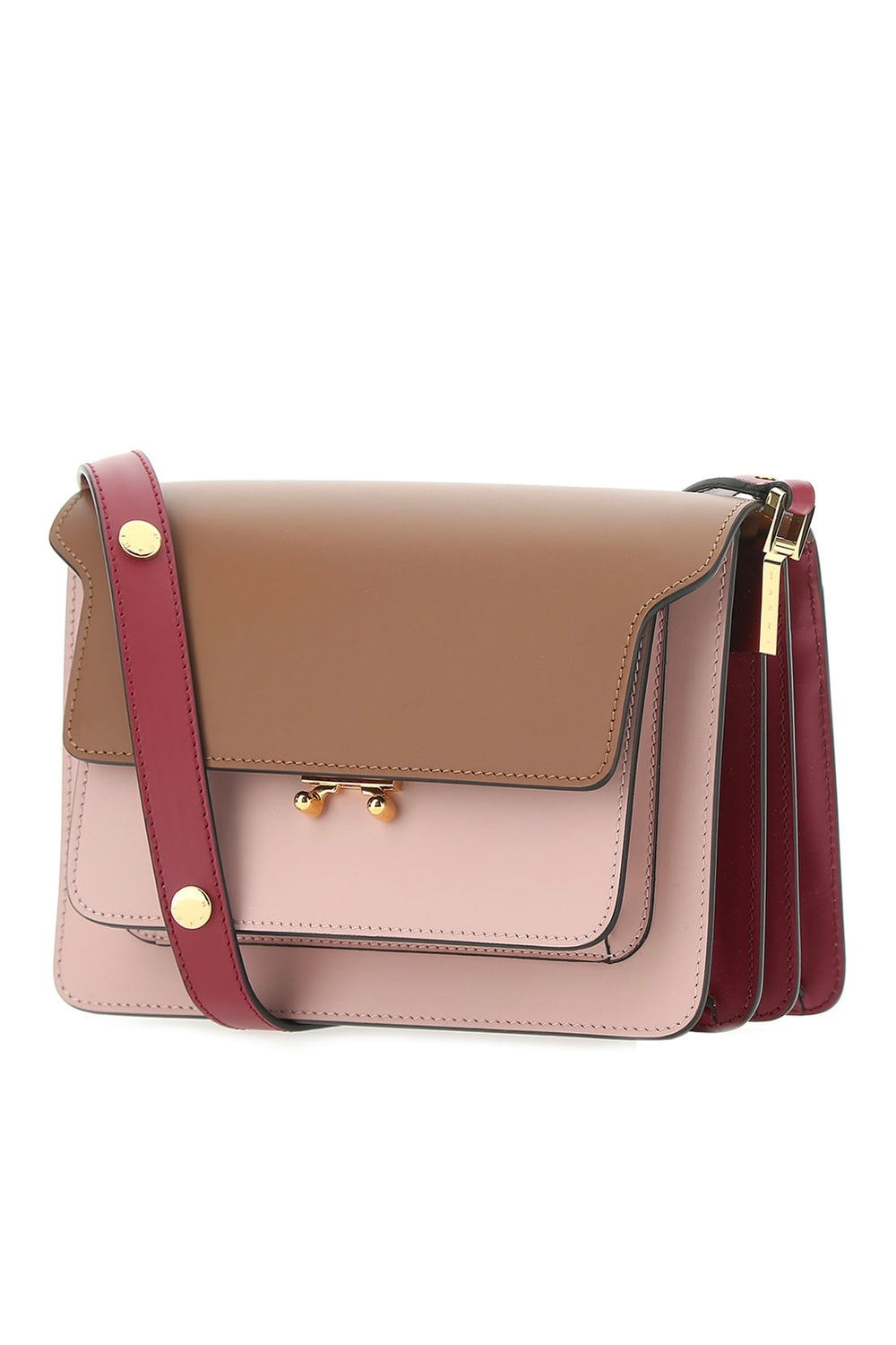 Marni Trunk Bag Brown Burgundy