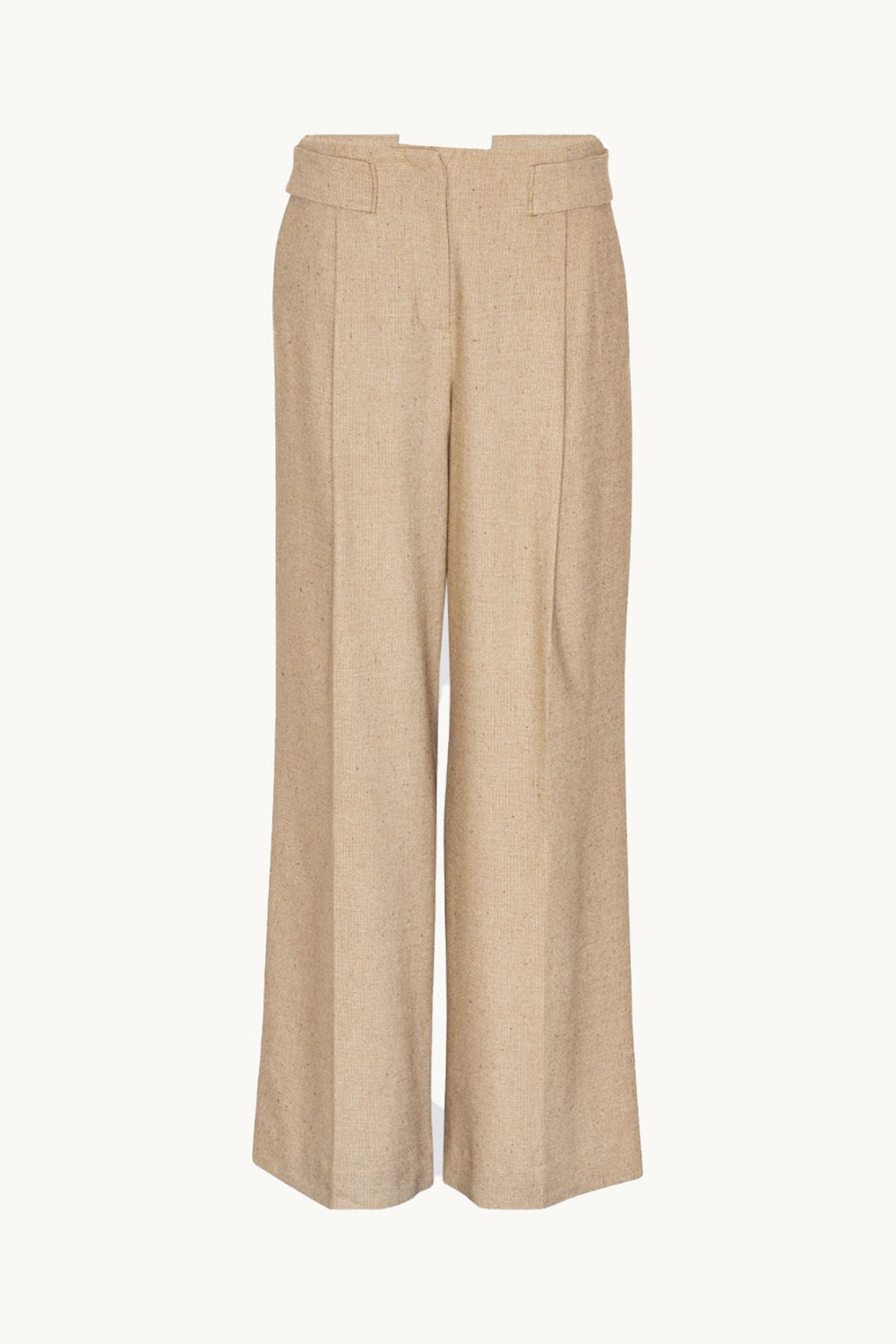 Wide Pants With Eyelet Belt