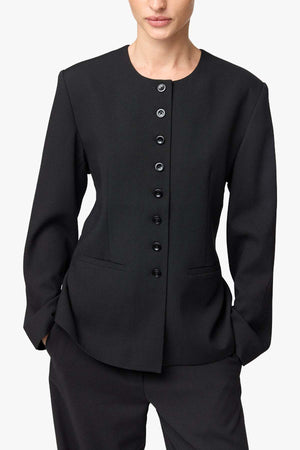 Tailored Round Neck Blazer