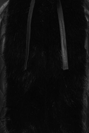 Faux Fur Leather Jacket