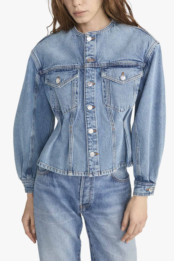 The Nipped Collarless Jacket