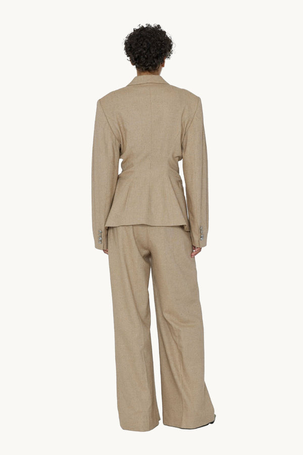 Wide Pants With Eyelet Belt