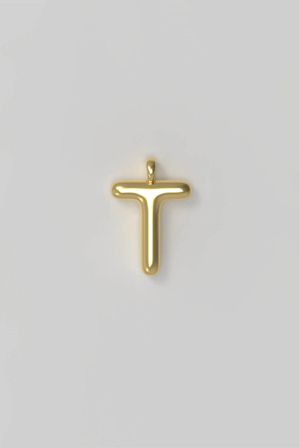 Letter charm Small T - Gold plated