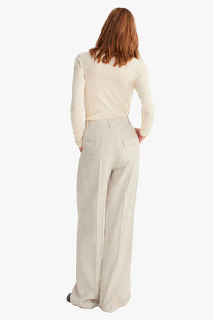 Wide Leg Pleated Trousers