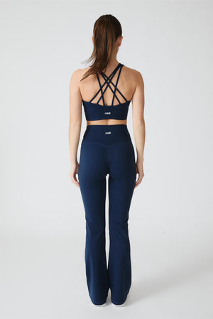 Flare Tights Navy Blue Long