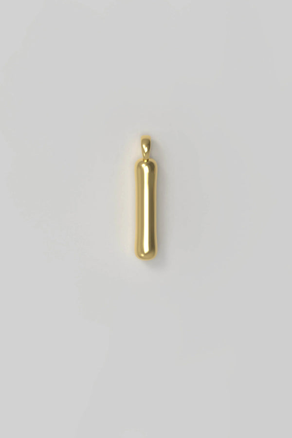 Letter charm Small I - Gold plated
