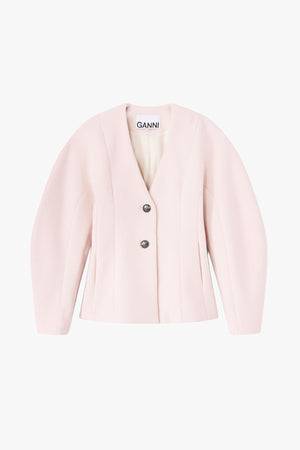 Peacoat Wool Fitted Blazer