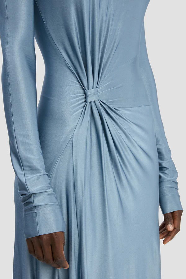 Long Sleeve Twist Detail Gown