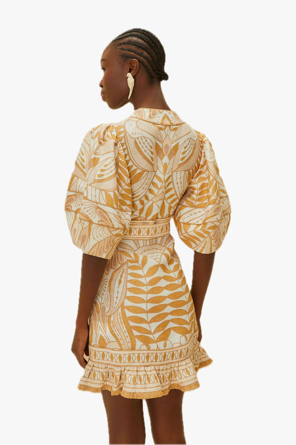 Lace Nature Mini Dress Short Sleeve