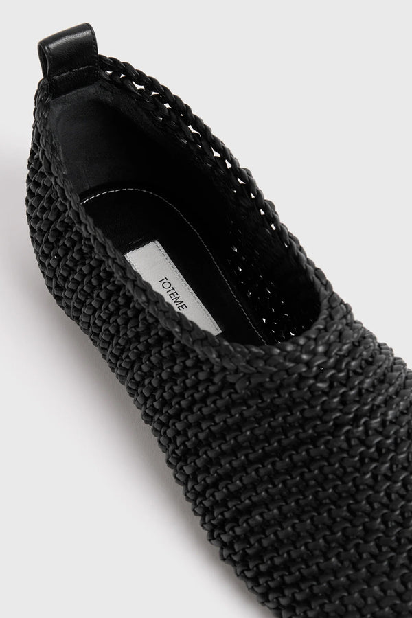 Woven Leather Ballerinas