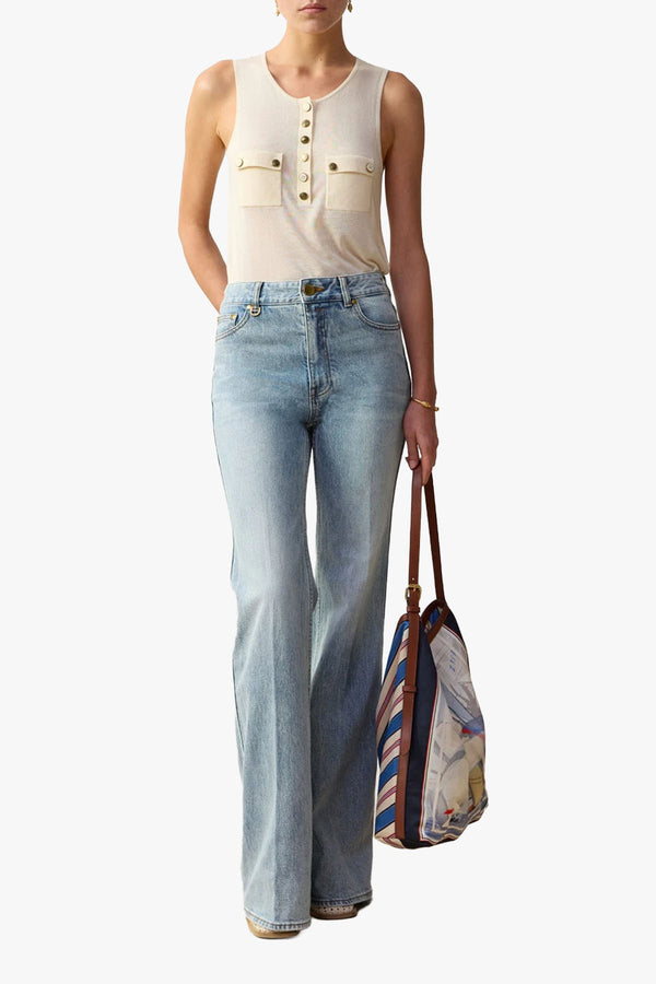 Denim Slim Flare Jean