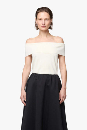 Compact Knit Off Shoulder Top
