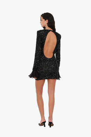 Sequins Mini Long Sleeve Dress