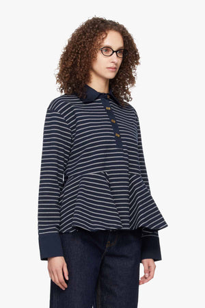 Single Pique Peplum Polo