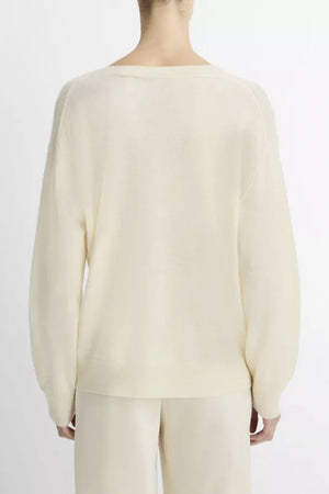 Silk Blend Deep V Neck Sweater