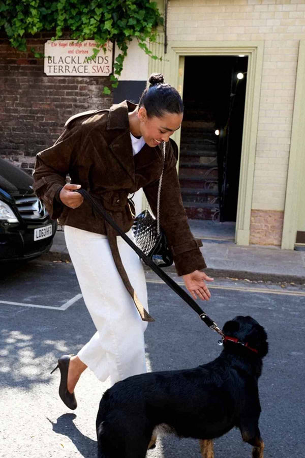 York cropped trench coat