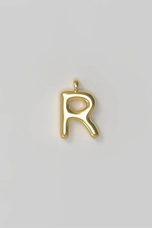Letter charm Small R - Gold plated