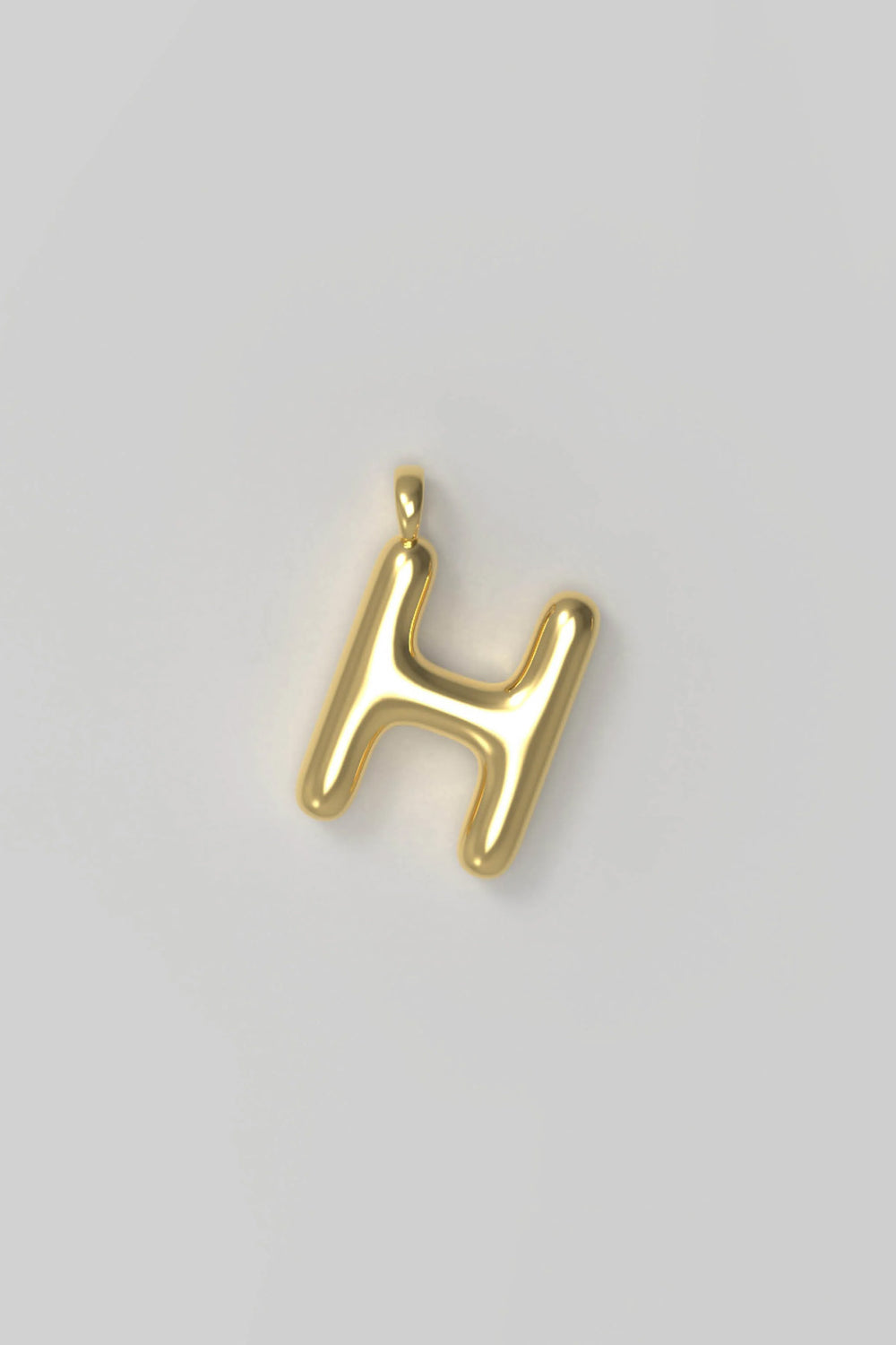 Letter charm Small H - Gold plated