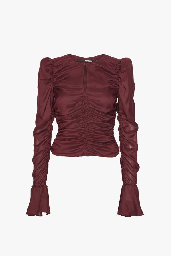 Chiffon Ruched Ls Top