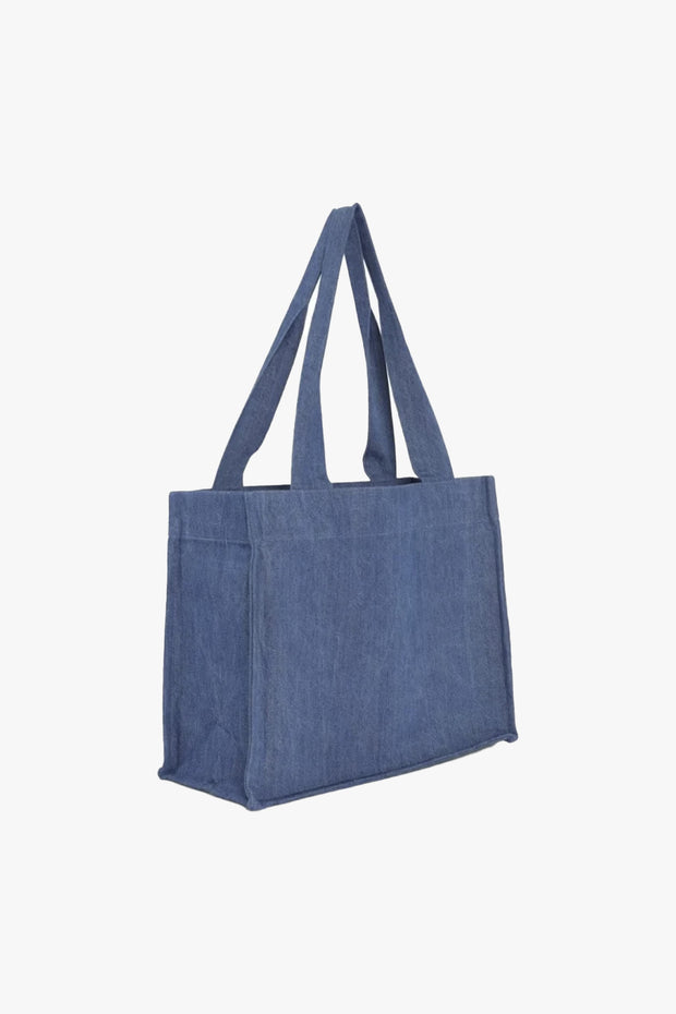 Large Easy Shopper Denim Blue Logo