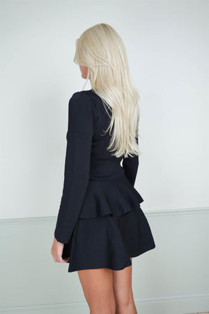 Scalloped Peplum Top