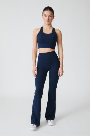 Flare Tights Navy Blue Long