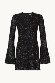 Sequin Flutter Sleeve Dress