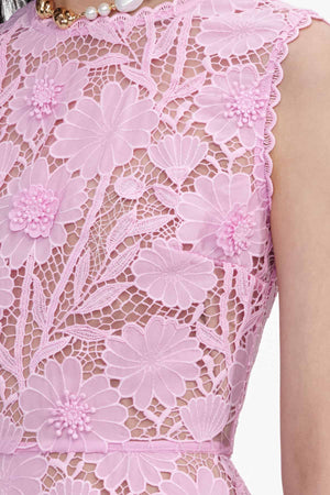 Pink Lace Mini Dress