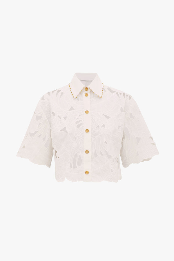 Mahon Embroidered Crop Shirt