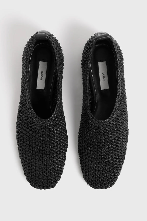 Woven Leather Ballerinas