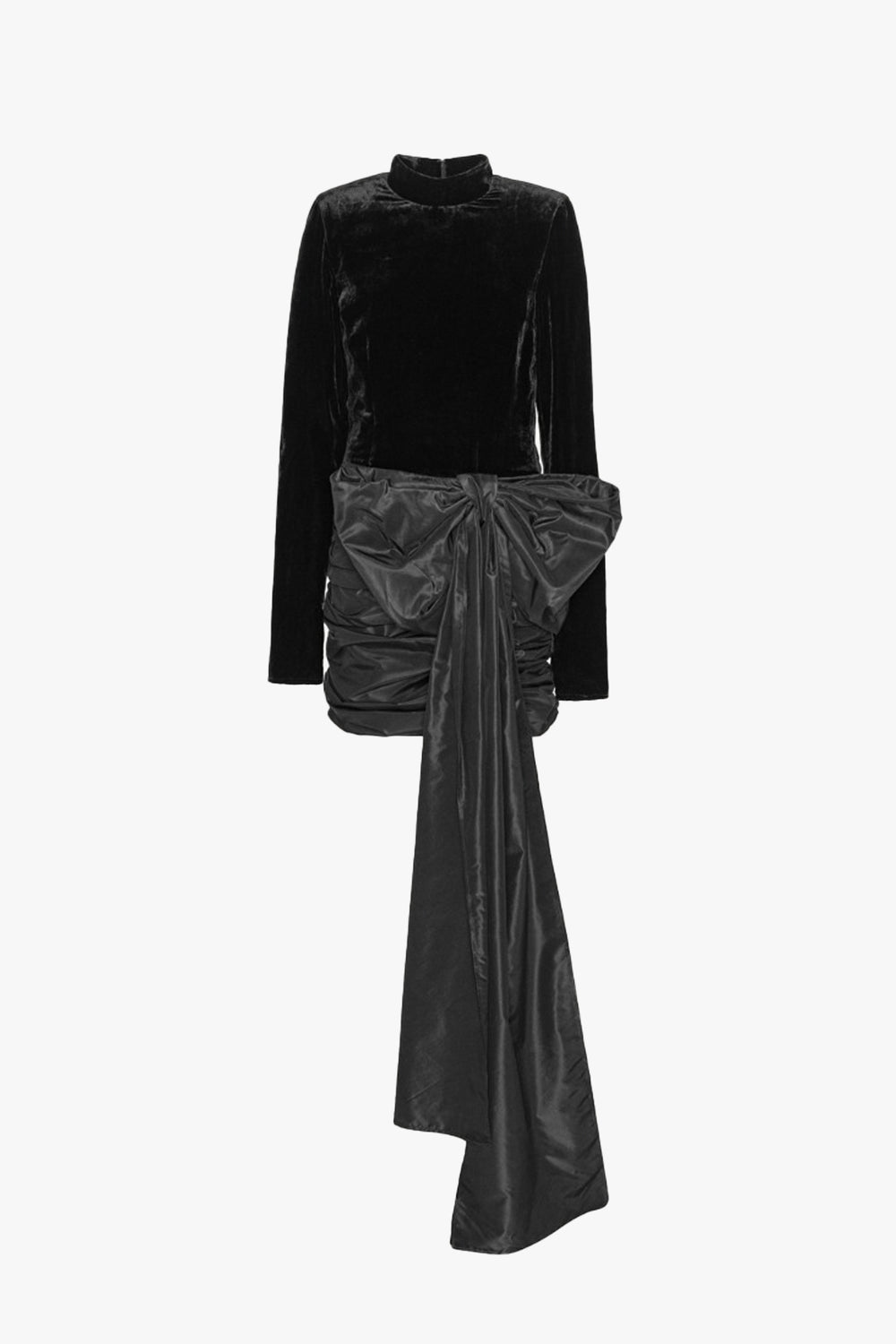 Velvet Bow Mini Dress