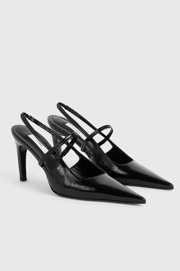 Naplack Stiletto Slingbacks