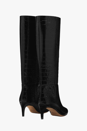 Embossed Croco Stiletto Boot 60