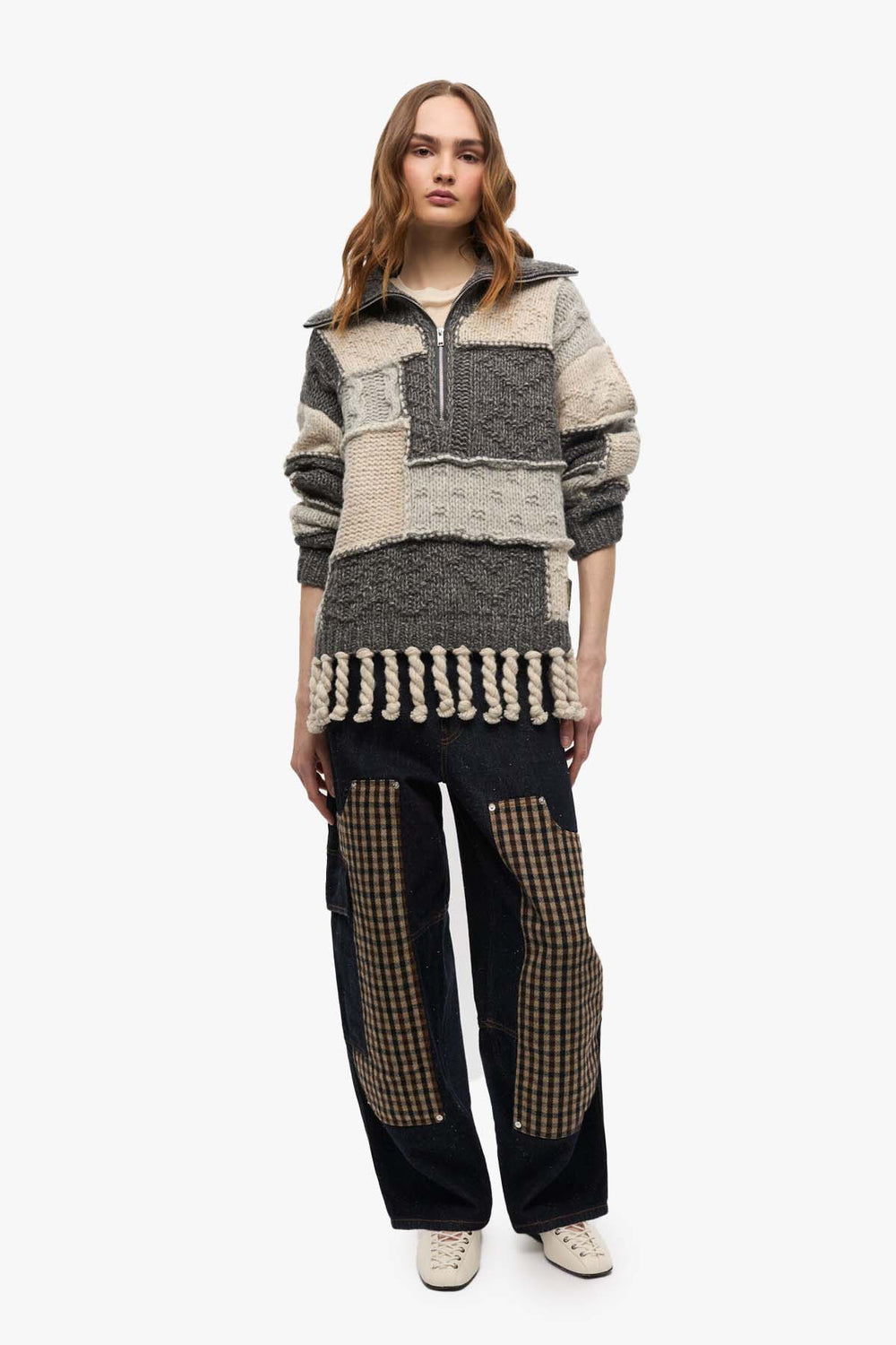 Wool Cotton Bubble Sweater