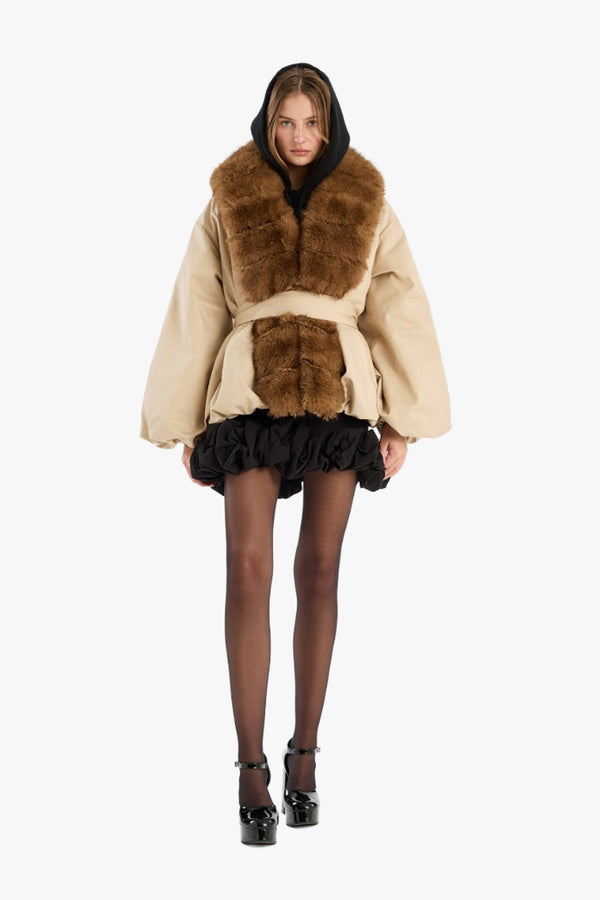 Faux Fur Collar Jacket