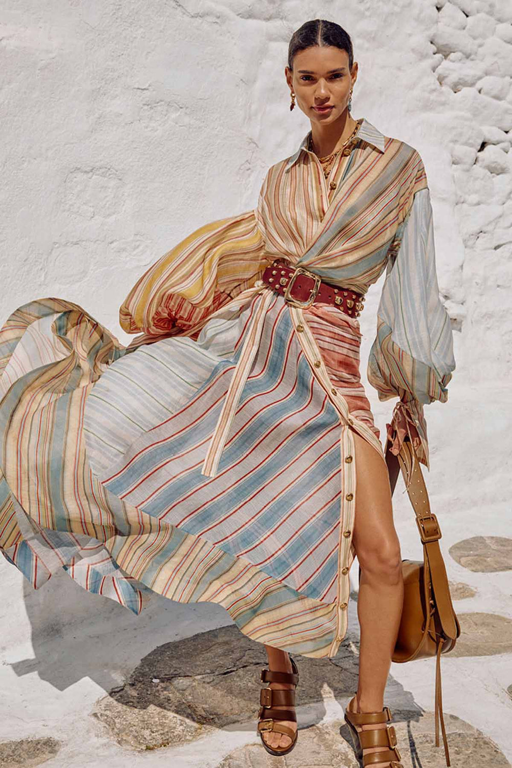 Rebellion Striped Midi Dress