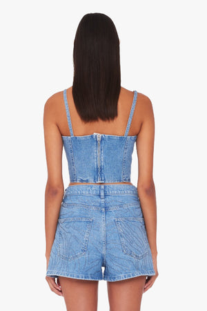 Rhinestone Denim Top